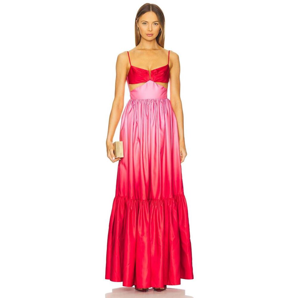 SAU LEE Nova Pink Ombre gown maxi dress